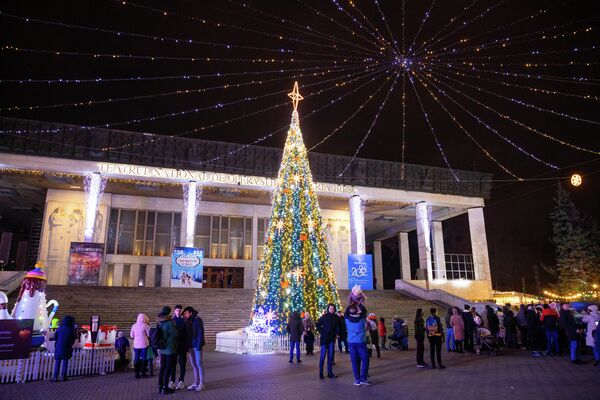 Bradul din fața Teatrul National de Opera si Balet Maria Biesu - Sputnik Moldova