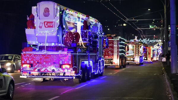 Рождественский караван пожарных и спасателей - Sputnik Молдова
