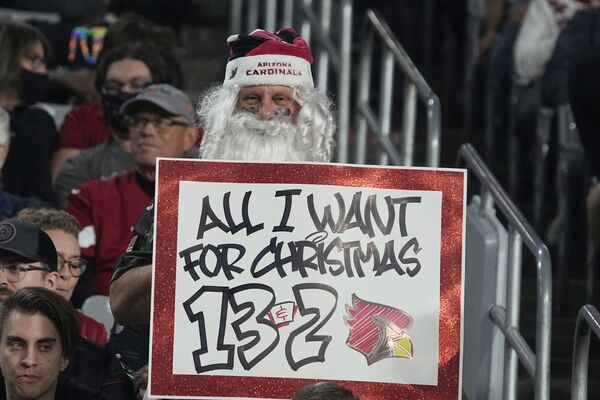 Фанат Arizona Cardinals пронес на стадион немного рождественского настроения перед футбольным матчем НФЛ в Глендейле, штат Аризона. - Sputnik Молдова