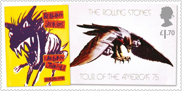 Марка, посвященная 60-летию группы The Rolling Stones, плакат с гастрольного тура. - Sputnik Молдова