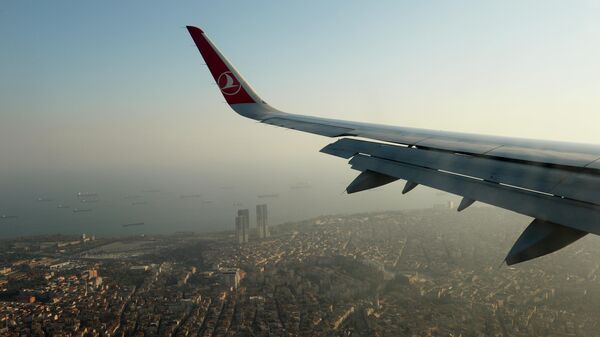Вид Стамбула из иллюминатора самолета - Sputnik Moldova-România