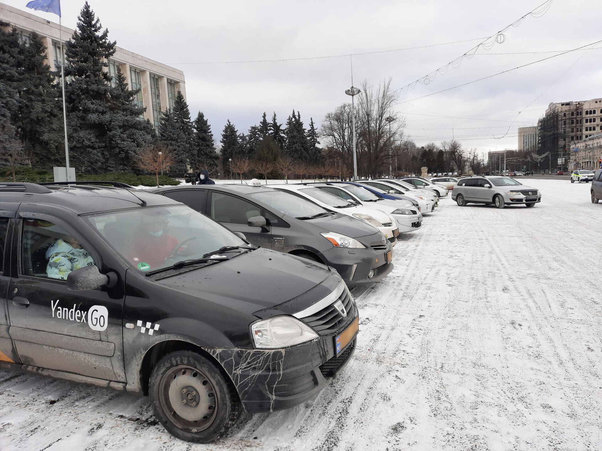 Протест таксистов в Кишиневе 24 января 2022 - Sputnik Moldova, 1920, 24.01.2022