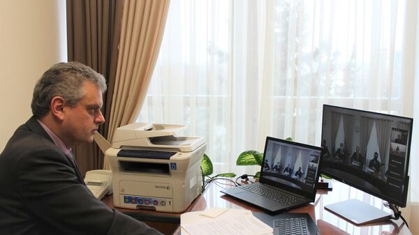 Олег Серебрян участвует в онлайн-совещании - Sputnik Молдова