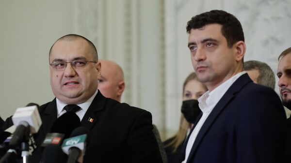 Cristian Terheș și George Simion - Sputnik Moldova-România