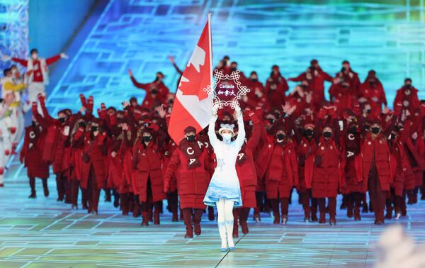 Канадские спортсмены на церемонии открытия Олимпиады в Пекине. - Sputnik Молдова