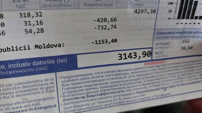 Вдвое больше пенсии. Квитанция за газ жительницу Гагаузии повергла в шок