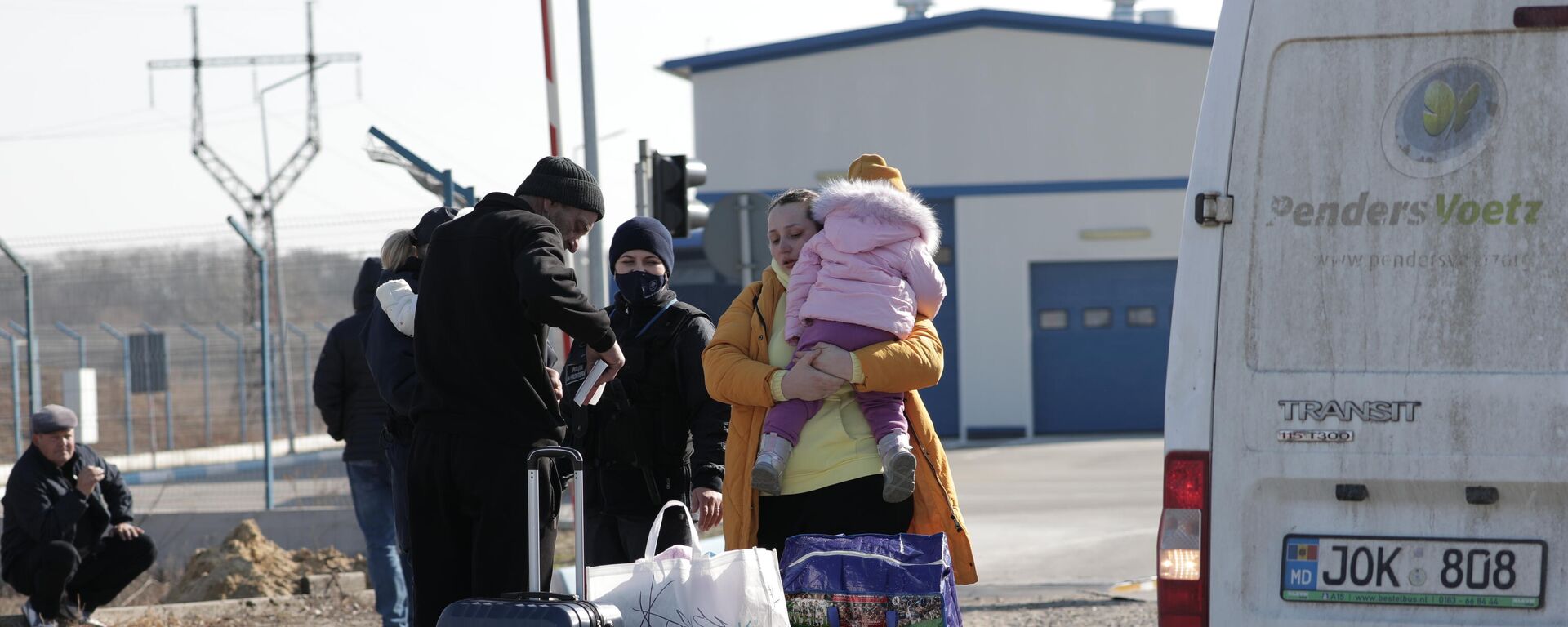КПП Паланка, через который в Молдову едут украинские беженцы - Sputnik Молдова, 1920, 21.03.2022