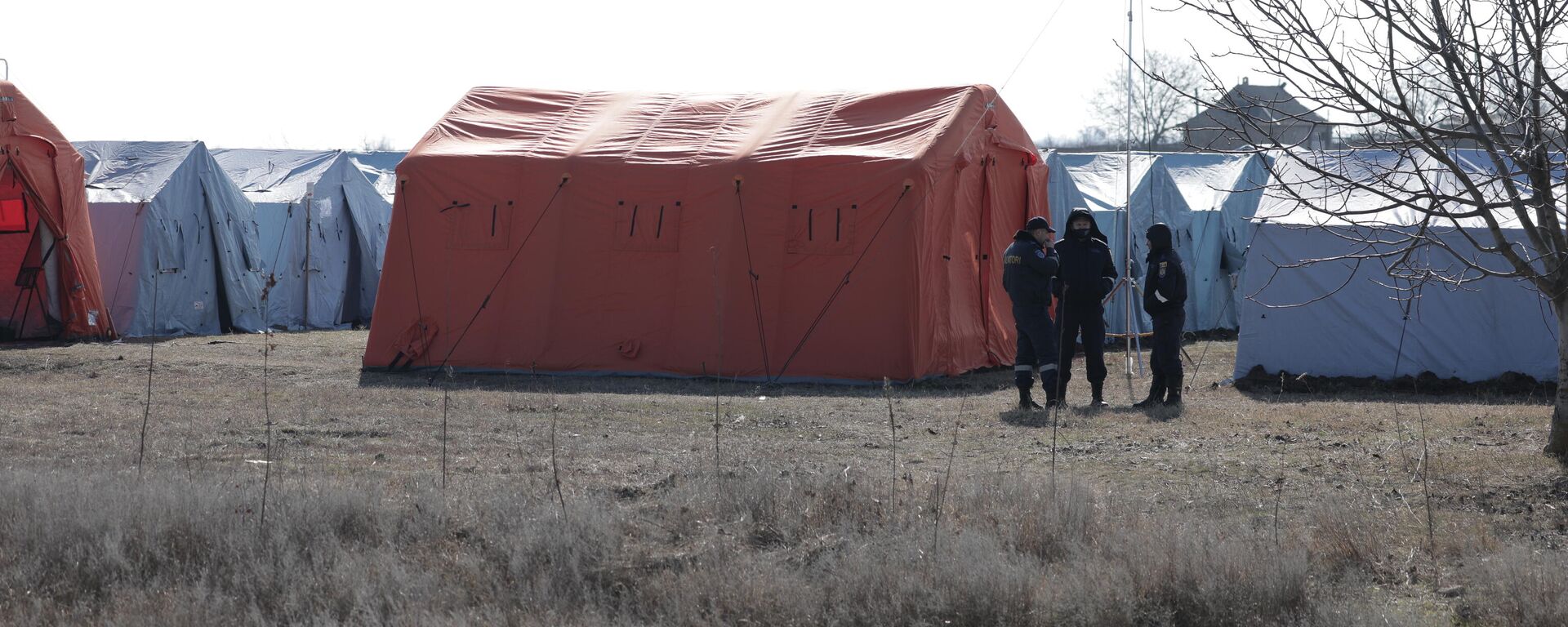 Палатки для приема беженцев из Украины - Sputnik Молдова, 1920, 02.03.2022
