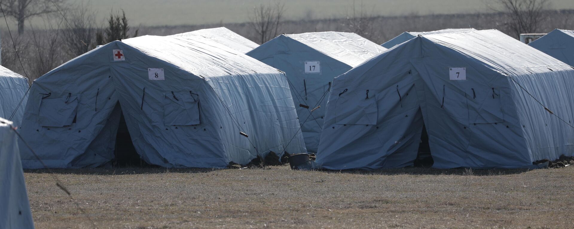 Палатки для приема беженцев из Украины - Sputnik Moldova, 1920, 26.02.2022