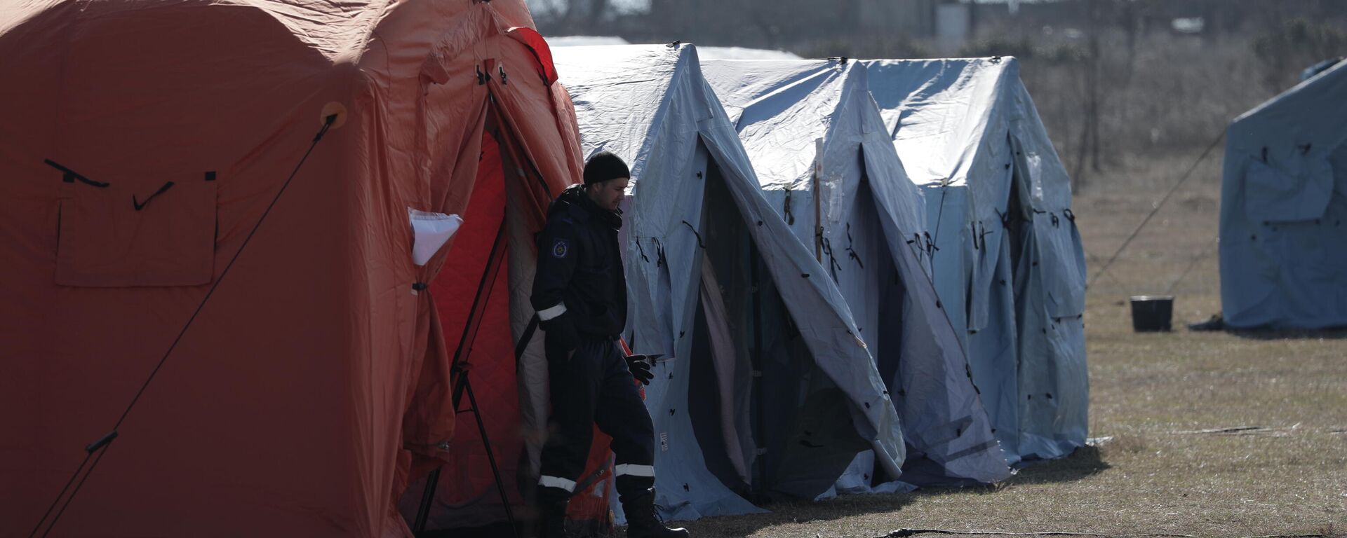 Палатки для приема беженцев из Украины - Sputnik Молдова, 1920, 26.02.2022