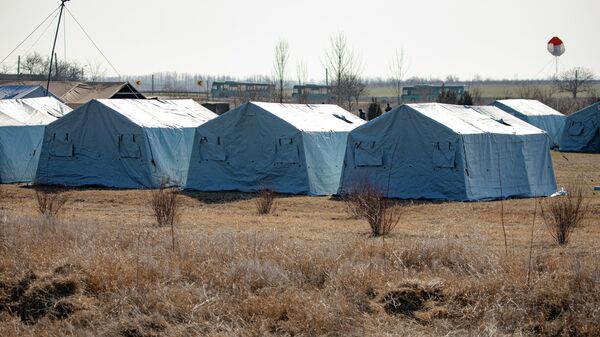 Палатки для приема беженцев из Украины - Sputnik Moldova
