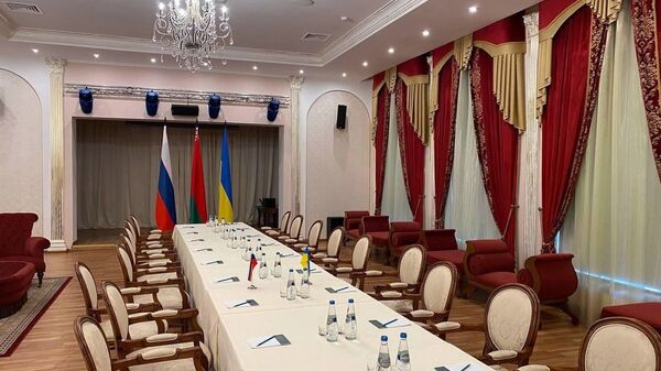 Перед началом российско-украинских переговоров в Гомельской области - Sputnik Moldova-România