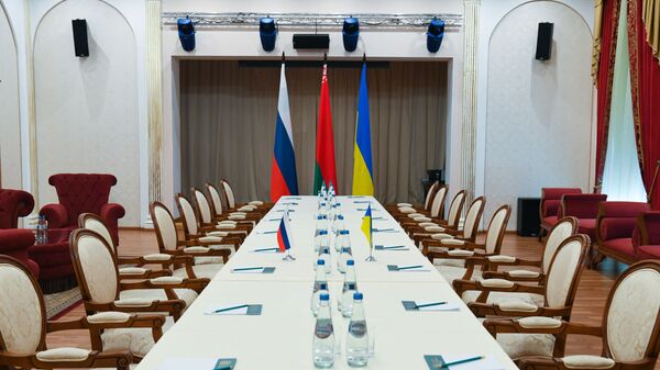 Зал, где пройдут переговоры России и Украины - Sputnik Moldova-România