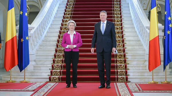 Primirea la Palatul Cotroceni a Președintei Comisiei Europene, Ursula von der Leyen - Sputnik Moldova