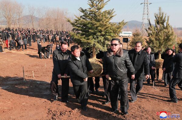Kim Jong Un participă la un eveniment de plantare de copaci - Sputnik Moldova