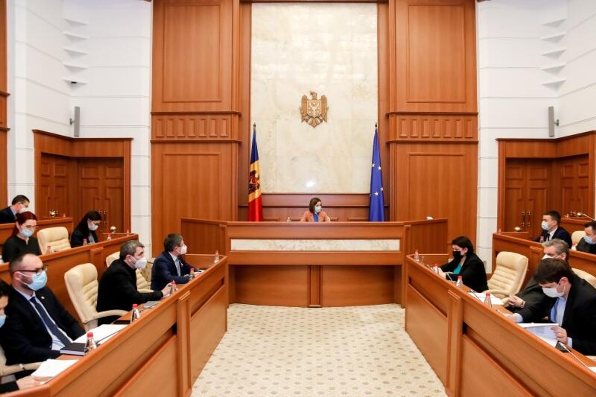 Заседание Высшего совета безопасности во главе с президентом Молдовы Майей Санду - Sputnik Молдова, 1920, 14.03.2022