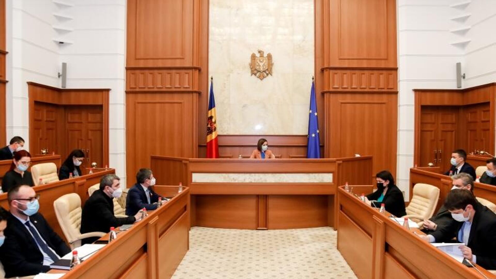 Заседание Высшего совета безопасности во главе с президентом Молдовы Майей Санду - Sputnik Молдова, 1920, 30.03.2022
