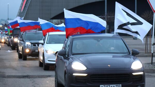 Акция в поддержку российских военных Своих не бросаем в Краснодаре - Sputnik Молдова