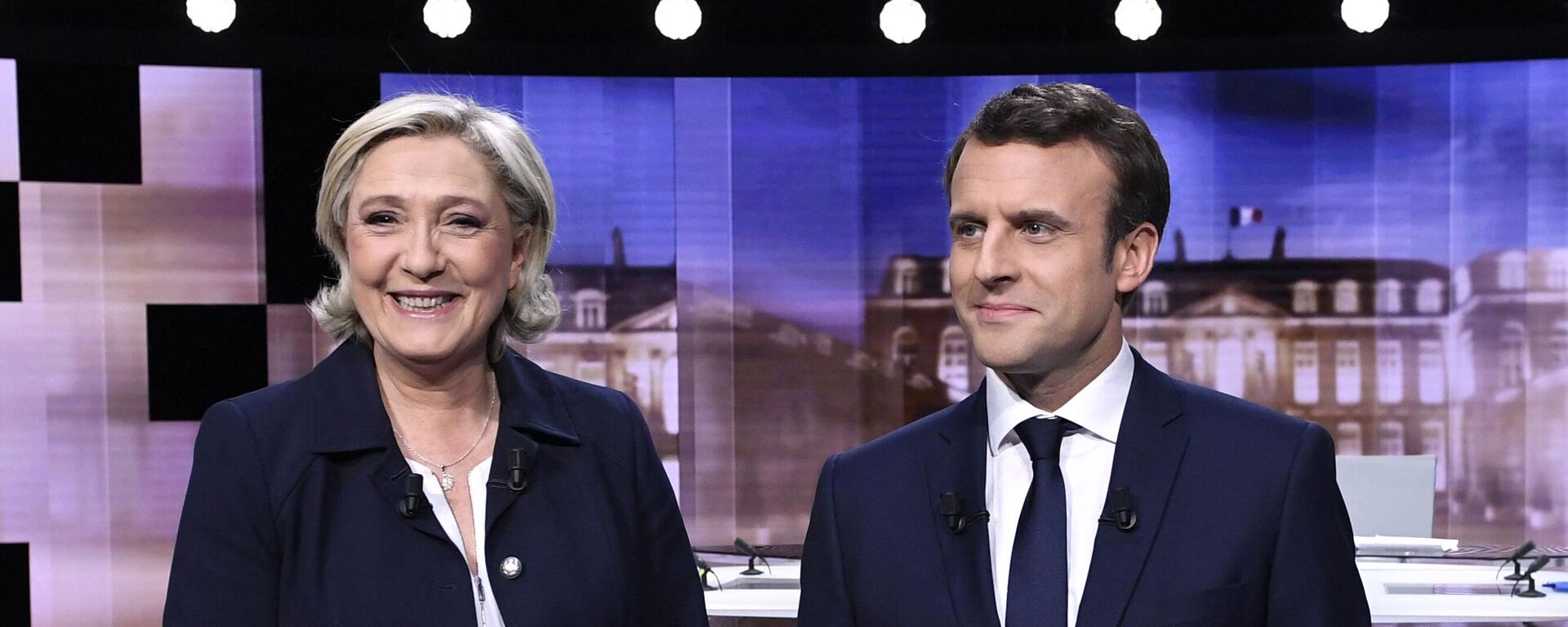 Marine Le Pen și Emmanuel Macron - Sputnik Moldova-România, 1920, 02.04.2022