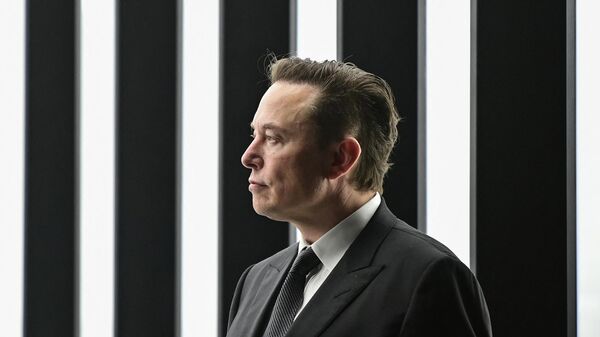 Генеральный директор Tesla Илон Маск на открытии производства Tesla в Грюнхайде - Sputnik Moldova-România