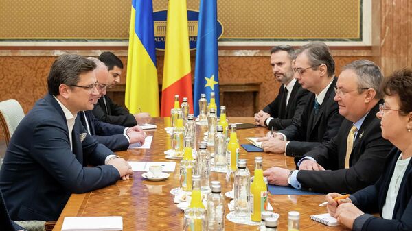 Întâlnirea de lucru a premierului Nicolae-Ionel Ciucă cu ministrul afacerilor externe din Ucraina, Dmytro Kuleba - Sputnik Moldova-România
