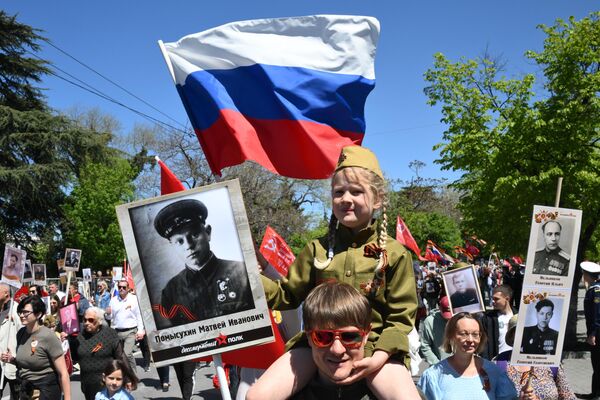Acțiunea ”Regimentul nemuritor”, organizată în orașul Sevastopol - Sputnik Moldova