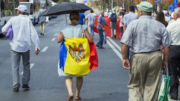 Митинг сторонников объединения Молдавии и Румынии в Кишиневе - Sputnik Молдова
