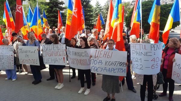 Протест возле Минсельхоза против роста цен - Sputnik Молдова