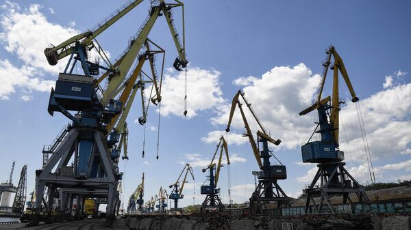 Macarale portuare în portul comercial Mariupol - Sputnik Moldova-România
