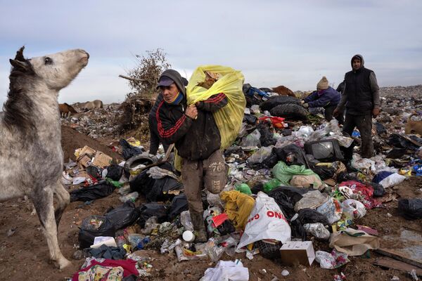 Сбор пригодных для вторичной переработки отходов с муниципальной свалки в Санта-Розе, Аргентина - Sputnik Молдова