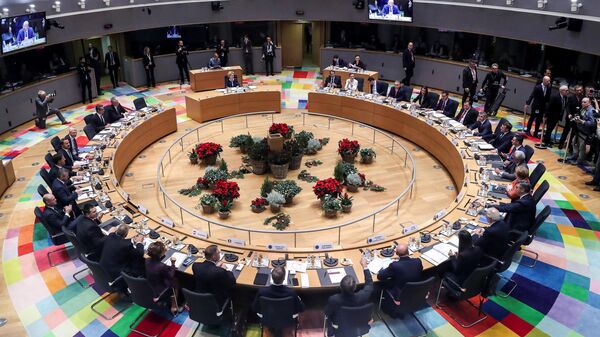 Саммит в зале заседаний Европейского совета в Брюсселе - Sputnik Moldova-România