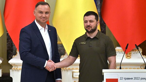 Vladimir Zelenski și Andrzej Duda - Sputnik Moldova-România