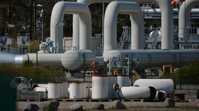Готовая часть газопровода "Северный поток" в окрестностях города Любмин. 