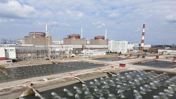 Охладительные бассейновые установки на Запорожской АЭС в Энергодаре - Sputnik Молдова