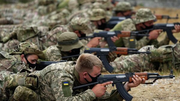 Тренировка украинских добровольцев и английской армии в Южной Англии  - Sputnik Moldova-România