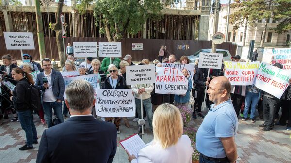 Protestul Partidului ”Șor” la Ambasada Germaniei - Sputnik Moldova