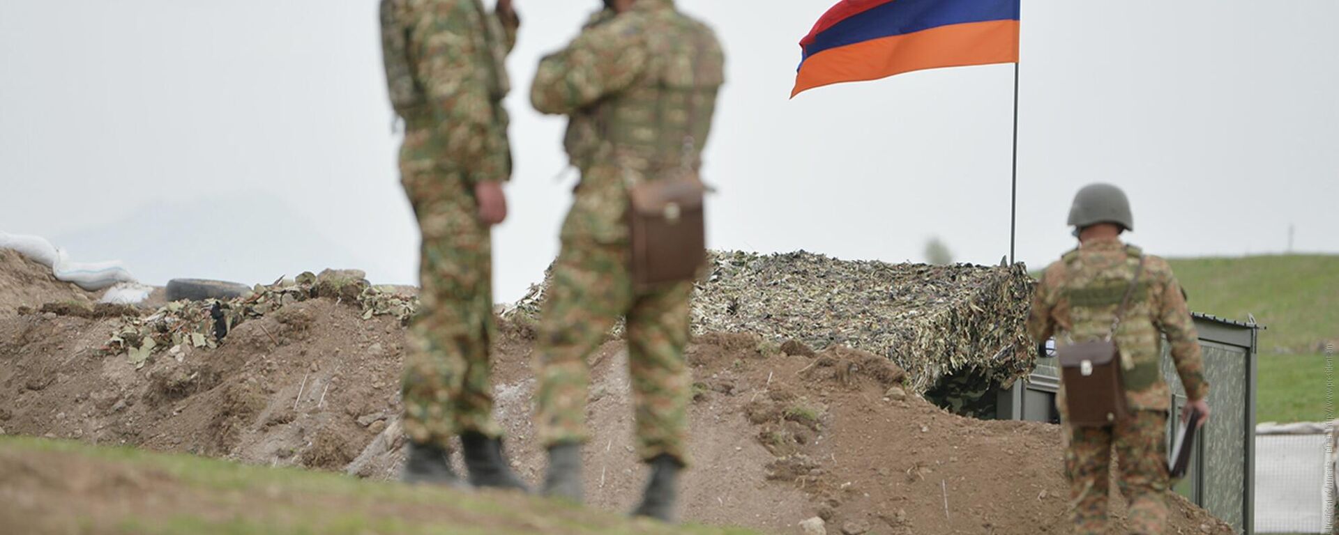 Армянские военнослужащие на границе с Азербайджаном - Sputnik Молдова, 1920, 17.09.2022
