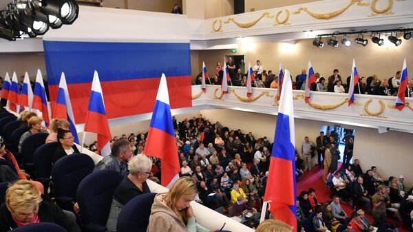 Общенародный съезд жителей Запорожья по вопросу о проведении референдума - Sputnik Молдова