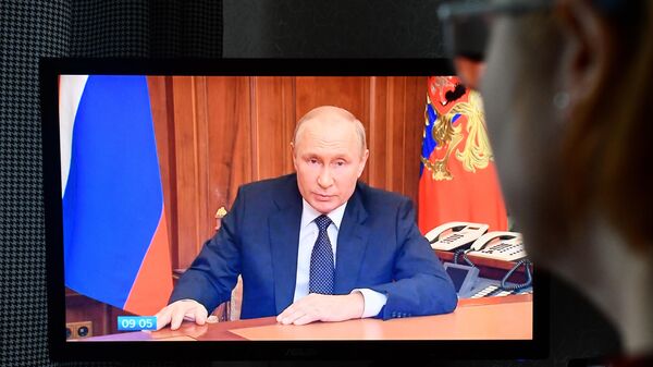 Владимир Путин выступил с обращением по поводу ситуации на Донбассе - Sputnik Молдова