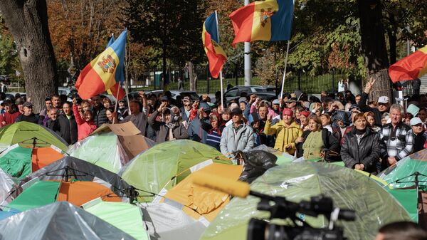 Протест в палаточном городке в Кишиневе 22.09.2022 - Sputnik Moldova