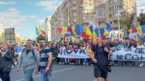 Протест в Румынии 02.10.2022 - Sputnik Молдова
