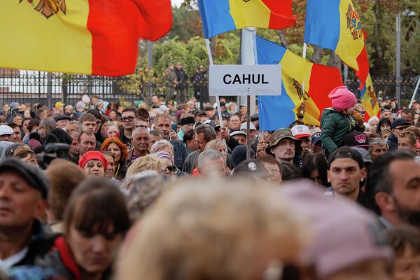 Протест в палаточном городке в Кишиневе 02.10.2022 - Sputnik Moldova