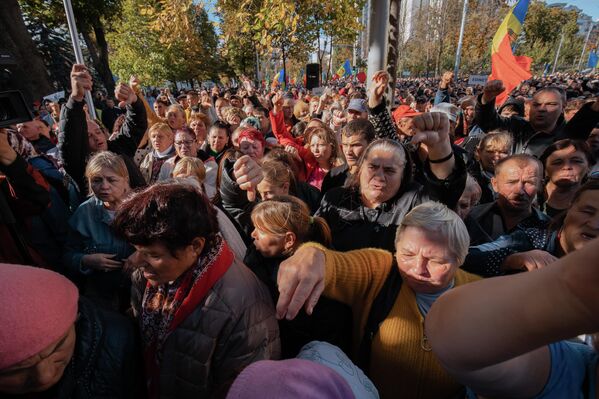 Протест в палаточном городке в Кишиневе 02.10.2022 - Sputnik Moldova