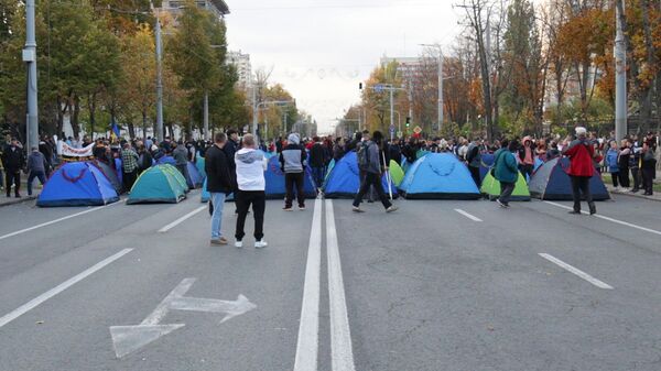 Итоги массового антиправительственный протест в центре Кишинева - Sputnik Молдова