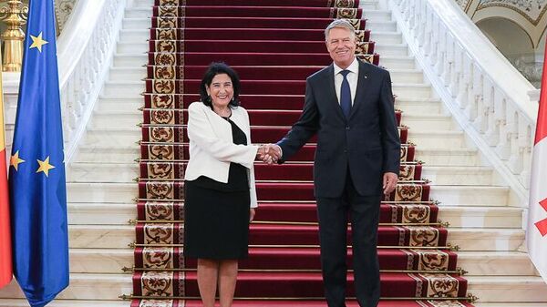 Primirea Președintelui Georgiei, Salome Zourabichvili, la Palatul Cotroceni - Sputnik Moldova-România