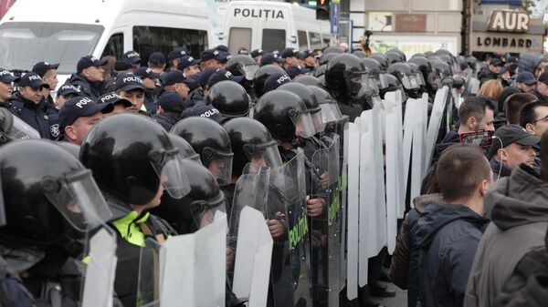 Mascați la protestul de astăzi din Capitală - Sputnik Moldova
