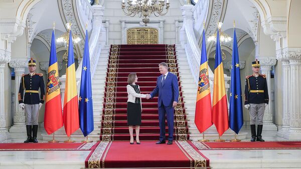 Primirea Președintelui Republicii Moldova, Maia Sandu, la Palatul Cotroceni - Sputnik Moldova