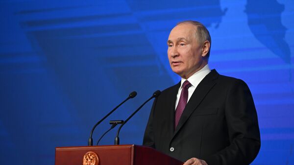 Президент РФ В.Путин принял участие в праздновании Дня народного единства - Sputnik Moldova