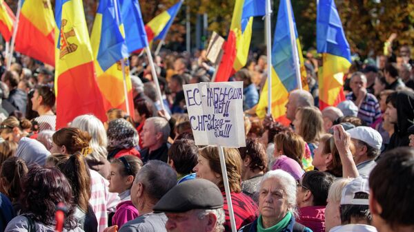 Масштабный протест оппозиции в центре Кишинева 06.11.2022 - Sputnik Молдова