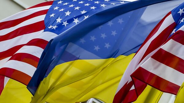 Drapele SUA și Ucrainei - Sputnik Moldova-România